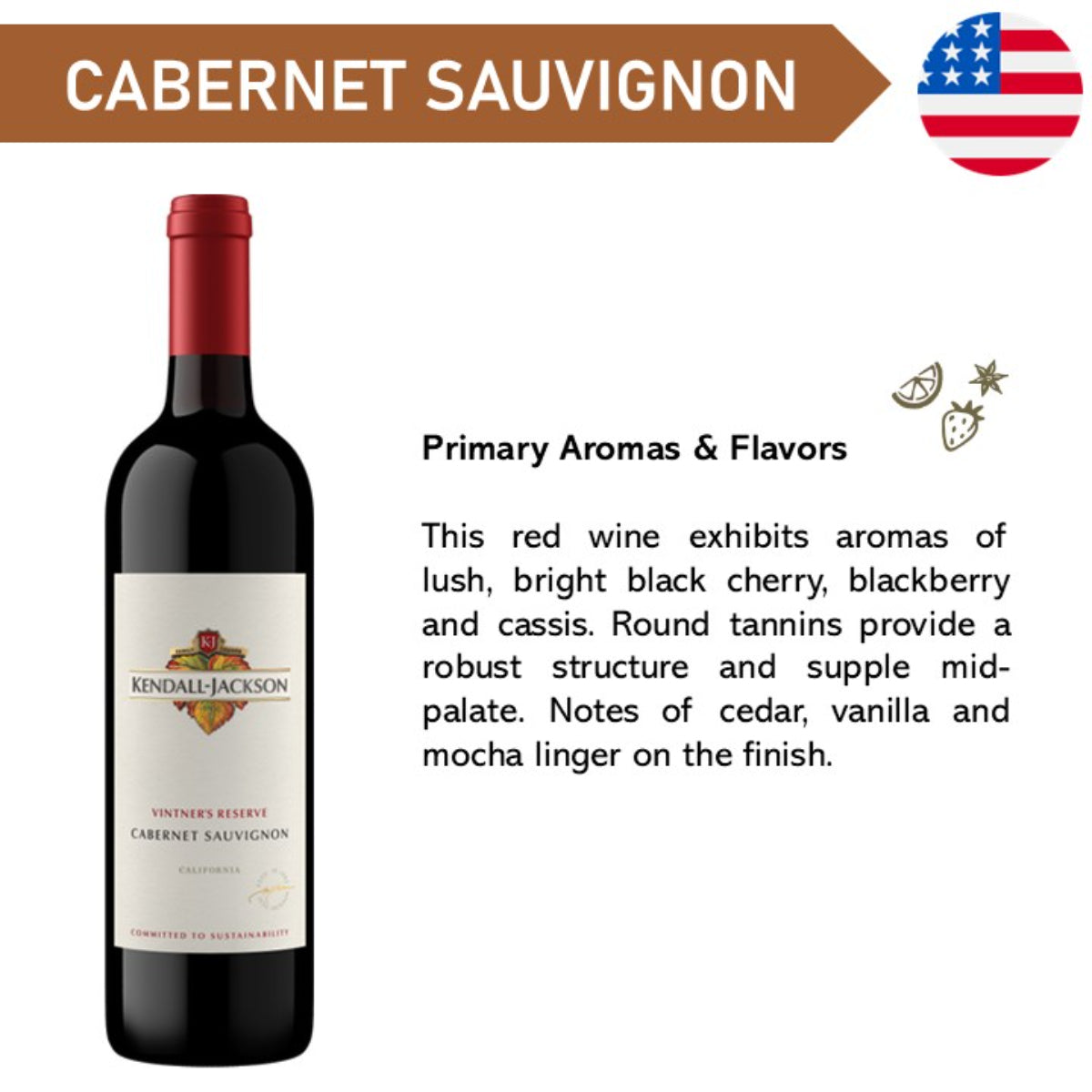 Kendall Jackson Vintner's Reserve Cabernet Sauvignon - Red Wine 2022