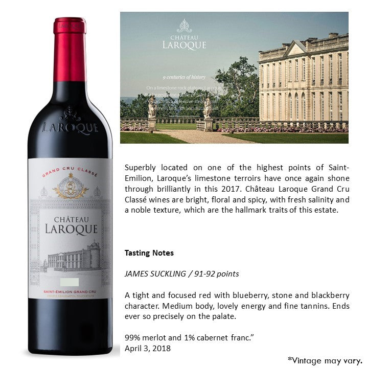 Chateau Laroque St. Emilion Grand Cru - Red Wine 2017