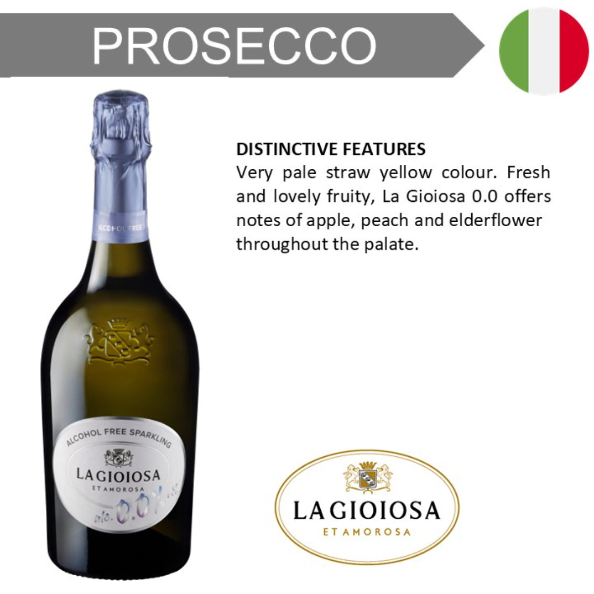 La Gioiosa Sparkling Alcohol Free NV 750ml