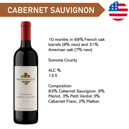 Kendall Jackson Vintner's Reserve Cabernet Sauvignon - Red Wine 2022