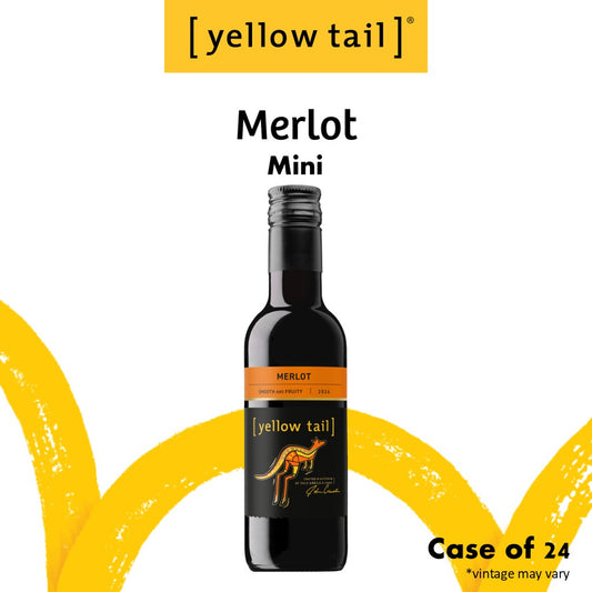 Yellow Tail Mini Merlot - Red Wine - Case24