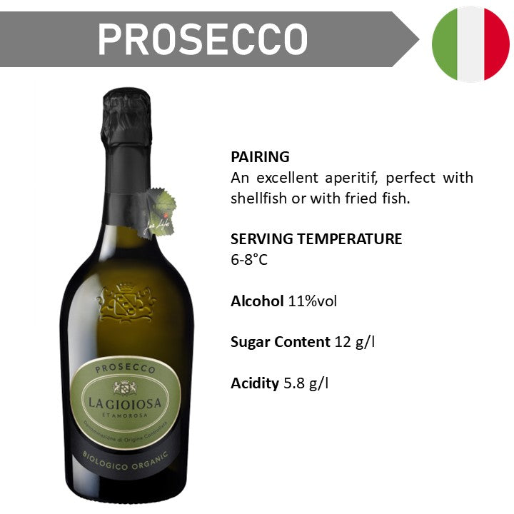 La Gioiosa Organic Prosecco - Sparkling Wine - Case6