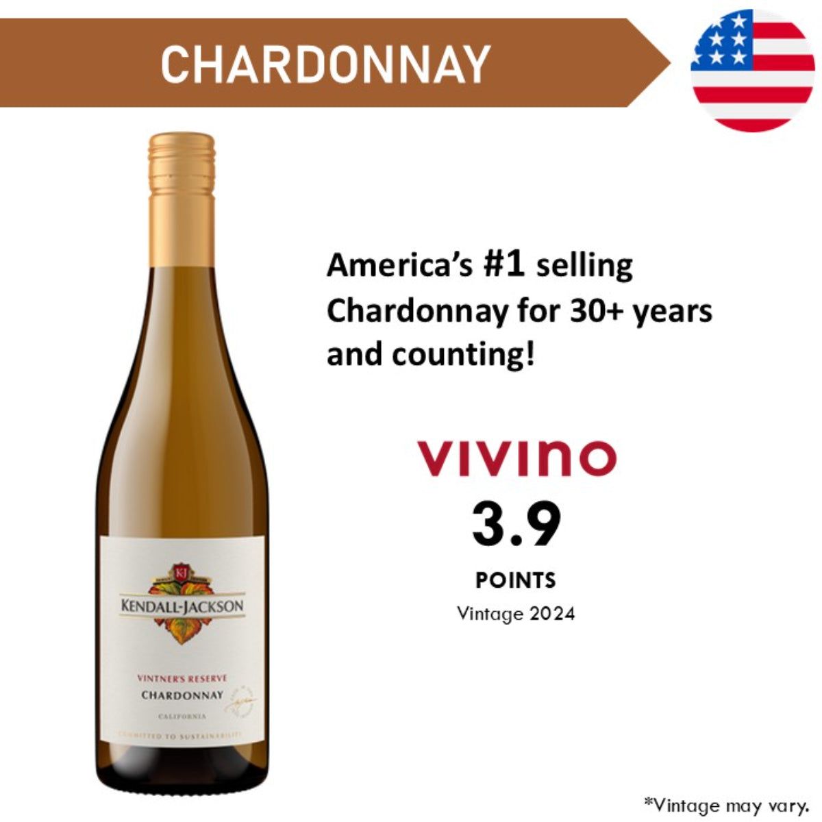 Kendall Jackson Vintner's Reserve Chardonnay - White Wine 2024